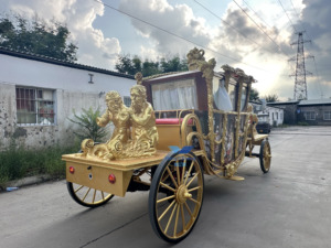 HengYiSheng Véhicule utilitaire Sculpture de calèche sans chevaux Calèche royale Transport électrique spécial Prix usine - Product Image 5