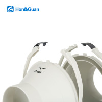 Ventilateur de gaine en ligne HF 4 pouces 100 mm, kit de ventilation d'évacuation avec contrôleur, silencieux, plastique, puissant, silencieux, 830 420 100 CFM