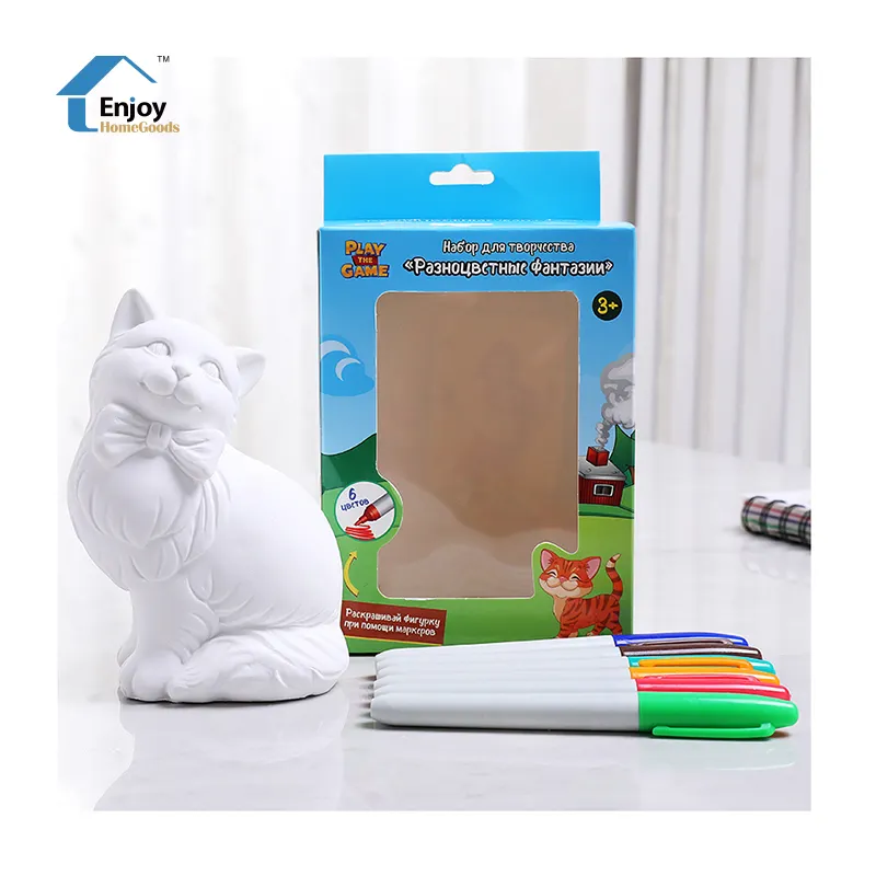 Fatti a mano per bambini FAI DA TE colorazione bianco del corpo dipinto gesso bambola colorazione ceramica da colorare muffa bianca pittura giocattolo