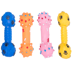Jouets pour chiens en forme d'haltères à picots, écologiques, en vinyle, parlants, pour le broyage et le nettoyage des dents, vente en gros - Product Image 2