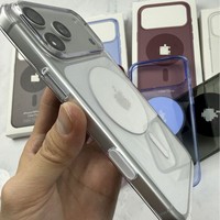 Coque magnétique ultra-fine 1:1 anti-jaunissement mate avec bouton AI et fonction Pop-up pour iPhone 18 17 Pro Max