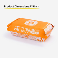 Caja de Cartón Desechable Personalizada para Hamburguesas, Envase para Comida Rápida, Papas Fritas, Pollo