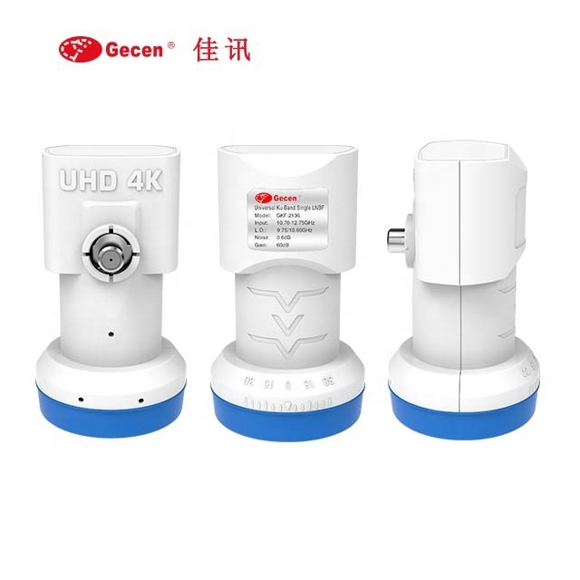 GKF-2139 HD Digital Ku Band Lnb 4k Unicable Lnb Single Satellite Tv Receiver Ku Band Lnb