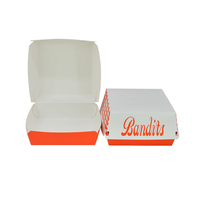 Carton d'emballage de restauration rapide en papier kraft personnalisable pour plats à emporter Boîte à hamburger frites avec impression de logo