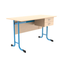 Bureau d'ordinateur de style moderne pour l'école, bureau d'enseignant avec tiroir à 3 niveaux