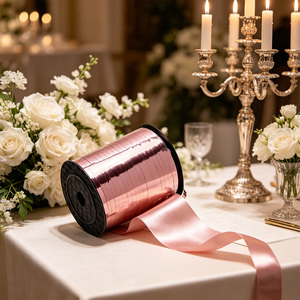 Nastro decorativo Party Love Cinta oro rosa brillante 500m per decorazioni per feste interne ed esterne - Product Image 5