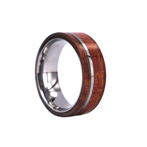 Người đàn ông của kỳ lạ gỗ cứng Inlay <span class=keywords><strong>Tungsten</strong></span> Dải Wedding Band Ring cho món quà đính hôn Đảng kỷ niệm - Product Image 1