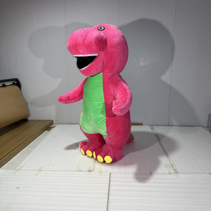 Disfraz Inflable de <span class=keywords><strong>Barney</strong></span> <span class=keywords><strong>el</strong></span> <span class=keywords><strong>Dinosaurio</strong></span>, Traje de Mascota de <span class=keywords><strong>Dinosaurio</strong></span> Rosa y Verde para Adultos - Product Image 1