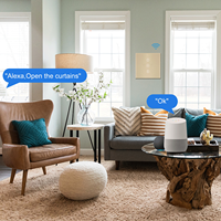 Interruptor Inteligente para Cortinas Enrollables LangYeao, Compatible con WiFi, Tuya, Alexa y Google Home, Panel Táctil de Vidrio Templado, Estándar EU/UK