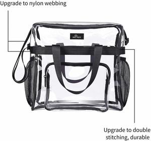 Sac fourre-tout transparent en PVC imperméable pour le sport et la gym, personnalisé et pas cher, avec logo imprimé, idéal pour le shopping - Product Image 3