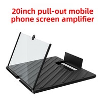 New Arrival 20-inch Retractable Plastic Phone Screen Magnifier Hd Desktop Movie-viewing Phone Stand Lazy-person Holder