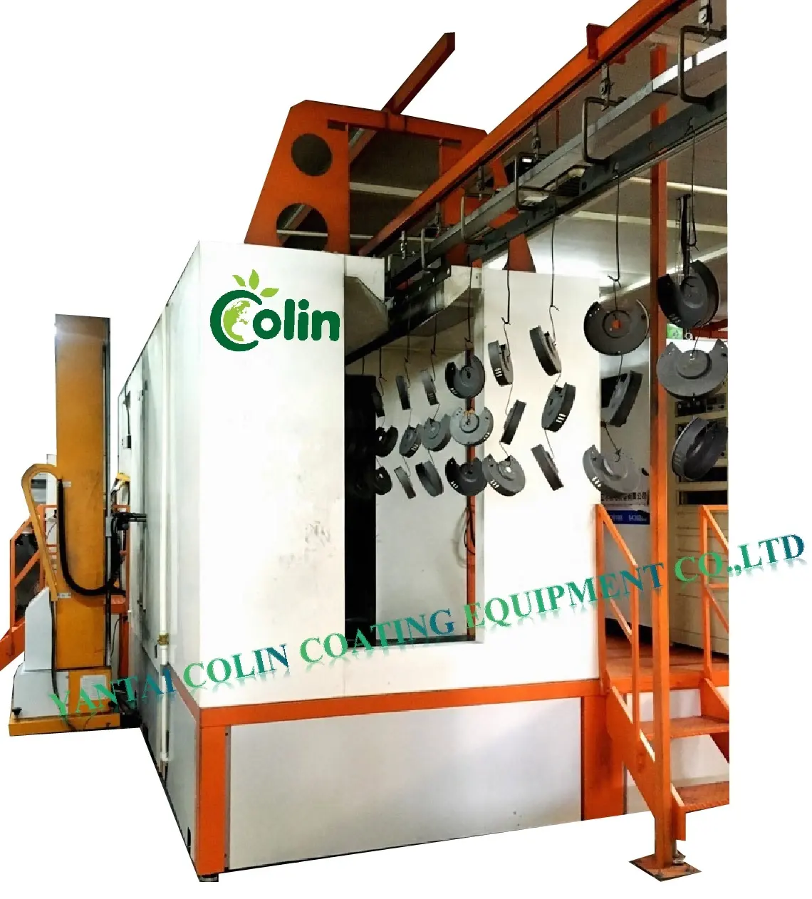 Automatic spray machine powder coating line for Mechanical Parts