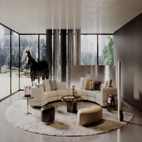 Ensemble complet de meubles modernes multifonctionnels pour toute la maison, 13 pièces : canapé, table basse, lit, matelas, meubles de salle à manger, solution tout-en-un