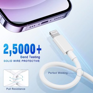 Cable de <span class=keywords><strong>Carga</strong></span> Rápida para <span class=keywords><strong>iPhone</strong></span> 13 14 15 16 17 Pro Max, Cables de <span class=keywords><strong>Carga</strong></span> con Blindaje Trenzado - Product Image 5