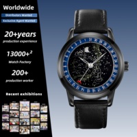 SKMEI 2116 Herren Luxus-Armbanduhr mit Anpassbarem Stern-Mond-Spezialdesign, Edelstahl, Leder, Wasserdicht, Quarz