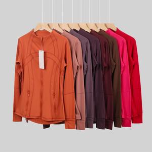 سترة يوغا نسائية بياقة عالية وسحاب وأكمام طويلة، قميص رياضي ضيق للنساء للتمارين الخارجية واللياقة البدنية - Product Image 1