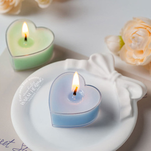 Bougies Colorées en Forme de Cœur Faites à la Main Bougies Chauffe-Plat Parfumées Mini Cire Parfumée pour Ambiance - Product Image 5