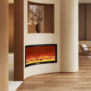 <span class=keywords><strong>Chimenea</strong></span> Eléctrica <span class=keywords><strong>con</strong></span> Efecto de Llama de Seda, Calentador Eléctrico de Pared para Interiores, Artículos de Decoración para Sala de Estar, Decoración Moderna para el Hogar - Product Image 6
