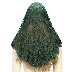 त्रिकोण कैथोलिक चर्च मैटिटिला वेल्स धार्मिक ईसाई पुष्प फीके लिए स्कार्फ शॉल घूंघट - Product Image 6