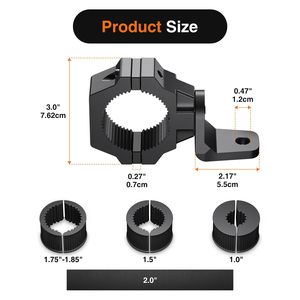 Soporte de bandera para UTV de alta resistencia, soporte ajustable para látigo de luz, soporte de montaje para barra de luces - Product Image 2