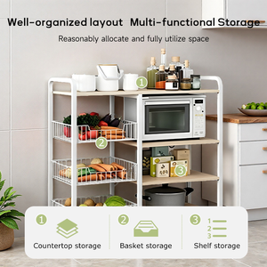 Étagère de cuisine réglable robuste <span class=keywords><strong>sur</strong></span> <span class=keywords><strong>roulettes</strong></span>, unité de rangement <span class=keywords><strong>sur</strong></span> <span class=keywords><strong>roulettes</strong></span> - Product Image 5