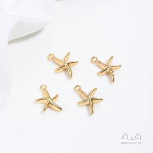 Colgantes de <span class=keywords><strong>la</strong></span> Serie Vida Marina con Fuerte Galvanoplastia <span class=keywords><strong>y</strong></span> Chapado en Oro de 14K, Delfín, Estrella de Mar, Concha <span class=keywords><strong>y</strong></span> <span class=keywords><strong>Ballena</strong></span>, Accesorios para Joyería DIY - Product Image 4