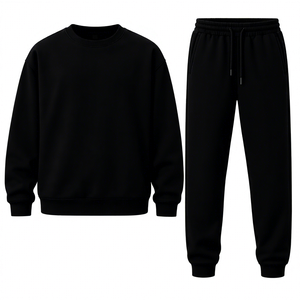 Ensemble sweat-shirt et pantalon de jogging pour homme, col rond, en molleton, tenue de sport décontractée - Product Image 5