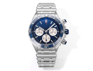 Orologio di Lusso <span class=keywords><strong>APF</strong></span> AB0136161C1A1 Cal.7750 Super Chronomat, Quadrante Blu Panda con Bracciale in Acciaio per il Mercato USA - Product Image 3