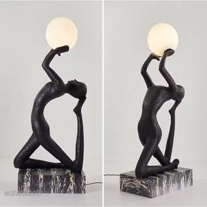 Nordique Moderne LED Lampadaire Nouvelle Arrivée Design Contemporain pour Hôtel Chambre Bureau Art Décoration Rose Bois Rouge Corps En Verre - Product Image 2