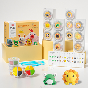 Kit de modelage en argile à séchage à l'air - 48 couleurs vibrantes, argile non collante avec outils et instructions, ensemble de bricolage éducatif pour enfants - Product Image 1