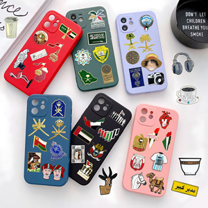 Autocollant de téléphone portable du Koweït, autocollant en métal avec drapeau du Koweït pour téléphone, fabriqué au Koweït, autocollant en métal pour téléphone portable, grand stock - Product Image 2