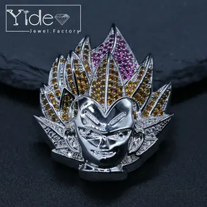 Pendentif de personnages de dessin animé pour hommes, accessoires, Hip-hop, dragon ball, super saiyan