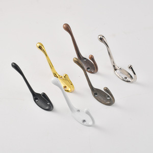 European Style Wall <b>Mounted</b> Coat Hook Zinc Alloy Single Hook For Door Or Wall Bathroom Use Antique Bronze Silver Gold Black - Product Image 2