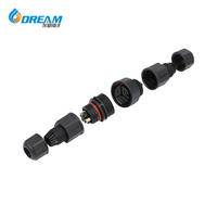 Connecteur Étanche M20 IP68 Mâle-Femelle pour Éclairage Industriel, Type T, 2 Broches, Sans Soudure, Conforme UL ROHS