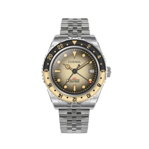 Reloj de Cuero Vacuno de Alta Calidad con Movimiento Mecánico <span class=keywords><strong>GMT</strong></span> de Acero Inoxidable, Bisel Giratorio de Zafiro, Esfera de 28 mm y Resistencia al Agua de 10 Bares - Product Image 5