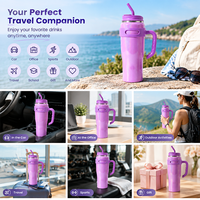 Gobelet isotherme à double paroi en acier inoxydable de 1200 ml, tasse à café de voyage isolée, 6 à 12 heures