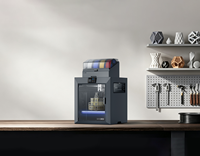 QIDI Plus 5 Combo Kecepatan Tinggi 600mm/s Perataan Otomatis Penuh 370C Extruder Langsung Printer 3D FDM Desktop Besar Industrial