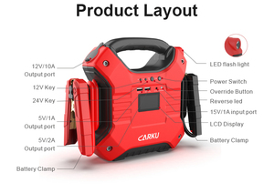 Jump Starters 24V 650A starting current 12V 24V cold starting emergency power bank - Product Image 2