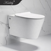 WC monobloc moderne allongé en céramique avec réservoir dissimulé et évacuation en P-trap/S-trap