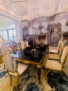 MGS2020009 Terra Posteriore In Acciaio Inox Dorato Banchetto di Nozze Sedia Da Pranzo - Product Image 4