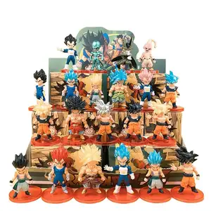 Kotak buta 8-11cm set mainan figur Anime PVC kotak buta kartun benturan Guku Itachi Kakashi Luffy Zoro DBZ Genshin