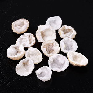 Geoda de Cuarzo Blanco Natural de Marruecos, Piedra en Bruto, Cristal de Ágata, Caja de Geoda para Carga de Cristales, Decoración del Hogar, Espécimen Mineral - Product Image 4