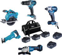 OEM EKIIV Kit d'Outils Électriques Professionnels 21V, Combinaison d'Outils Électriques, Portable, 11 Pièces