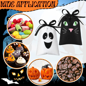 Bolsas de dulces con cordón para Halloween, ligeras, plegables, portátiles, reutilizables, bolsa de regalos para fiestas de truco o trato, regalo festivo - Product Image 4