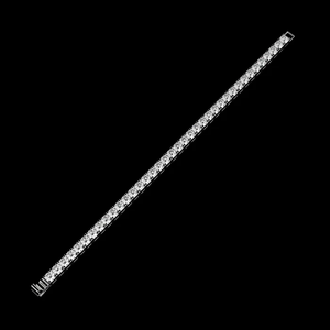 White Tennis <b>Bracelet</b> in Sterling Silver Subtle Opulence Minimalist Luxury Elegant Refined Fine Jewelry Statement Piece - Product Image 6