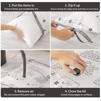 Sac de compression sous vide de voyage avec pompes électriques sans fil ; sac de compression peu encombrant adapté aux valises et aux bagages à main