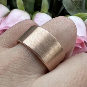 Coolstyle 쥬얼리 <span class=keywords><strong>12mm</strong></span> 도매 플랫 닦았 로즈 골드 텅스텐 카바이드 반지 남성 여성 패션 약혼 웨딩 밴드 - Product Image 6