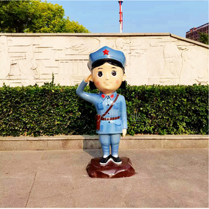 Escultura de Resina de Soldado del Ejército Rojo, Figura Hecha a Mano, Decoración Artística Tradicional para Exteriores - Product Image 2