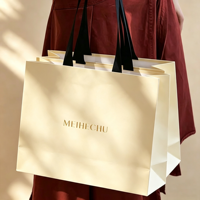 Sacs en papier d'art écologiques haut de gamme personnalisés, recyclables, avec laminage mat et doublure en éponge pour sacs à main pour femmes - Emballage cadeau