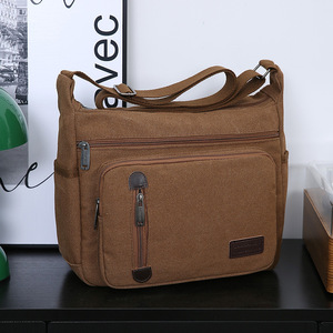 Nouveau Sac à Bandoulière en Toile pour Homme, Nouvelle Collection, Sac de Voyage Décontracté, Grande Sacoche, Sac Messager pour Affaires avec Fermeture Éclair - Product Image 6